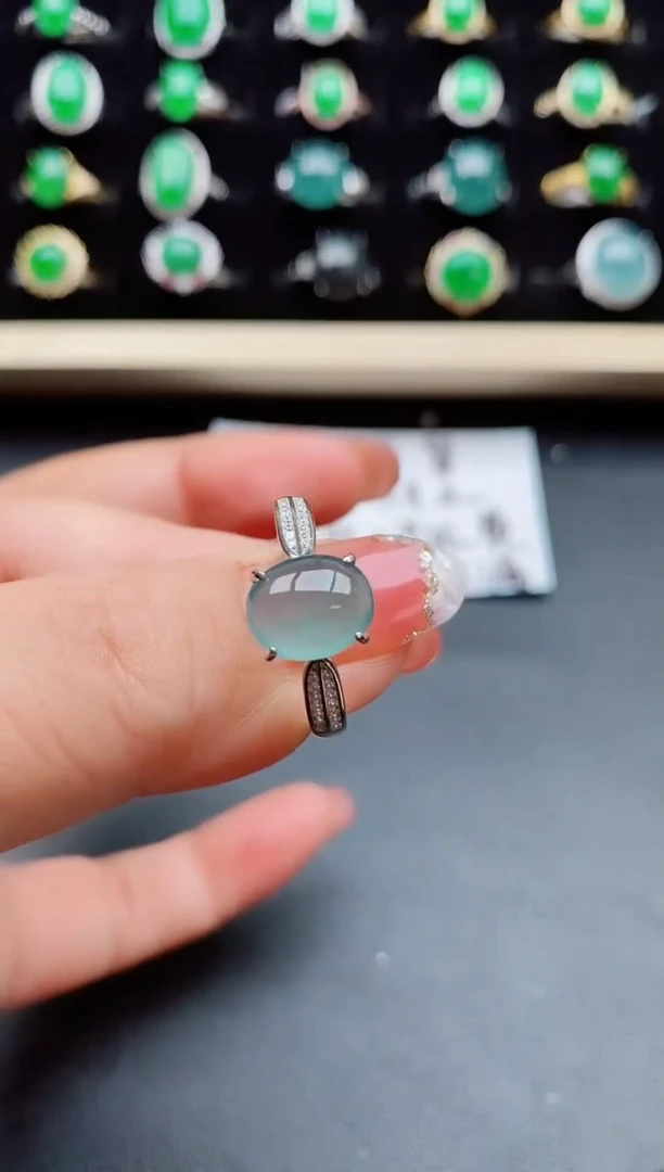 【闪购商品】翡翠戒指银S925镶嵌508050