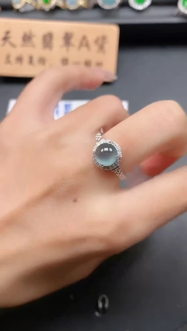 银S925镶嵌戒指翡翠1111