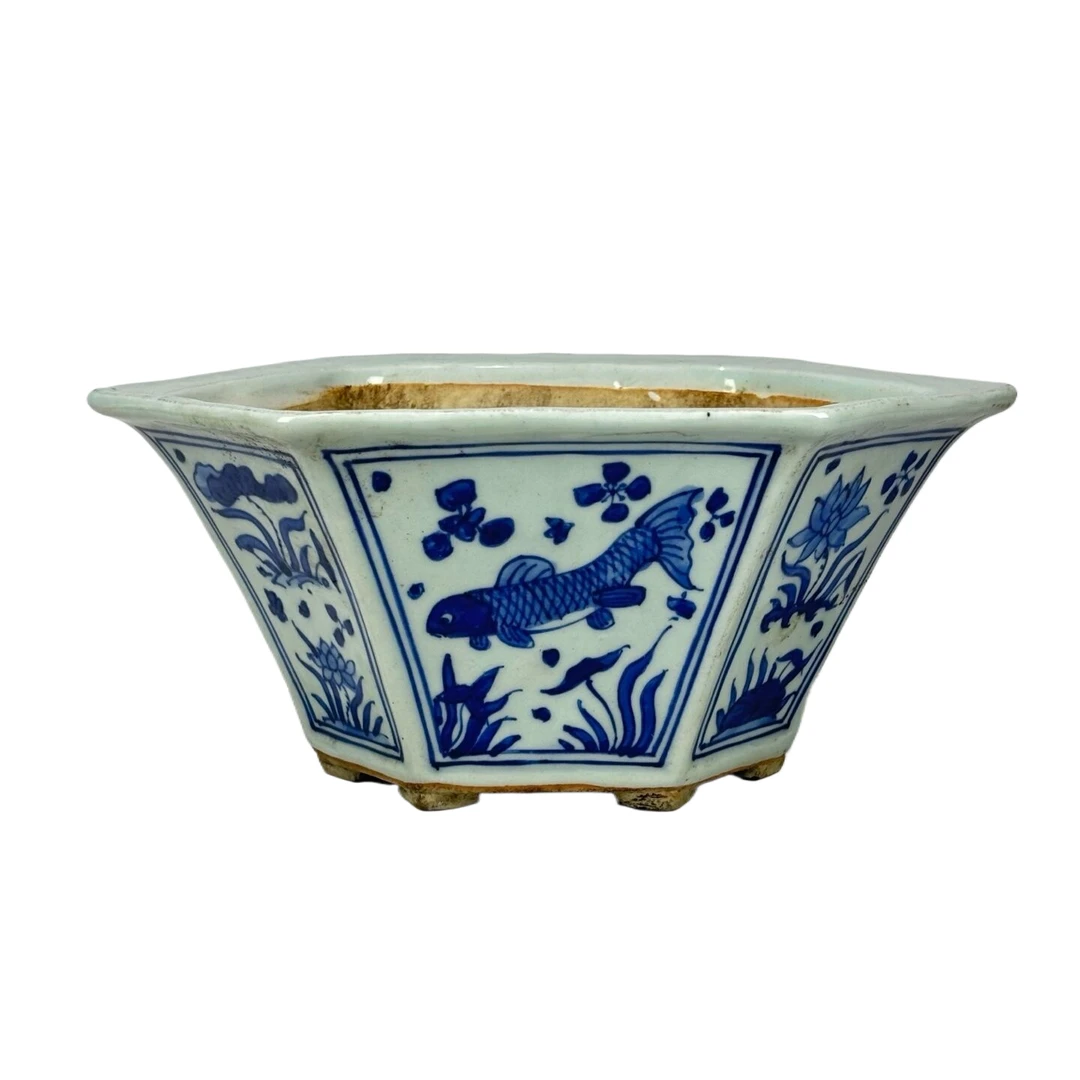 青花棱形赏器7199