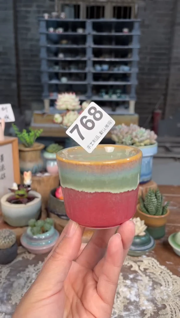 瓷片768知木小芳花盆