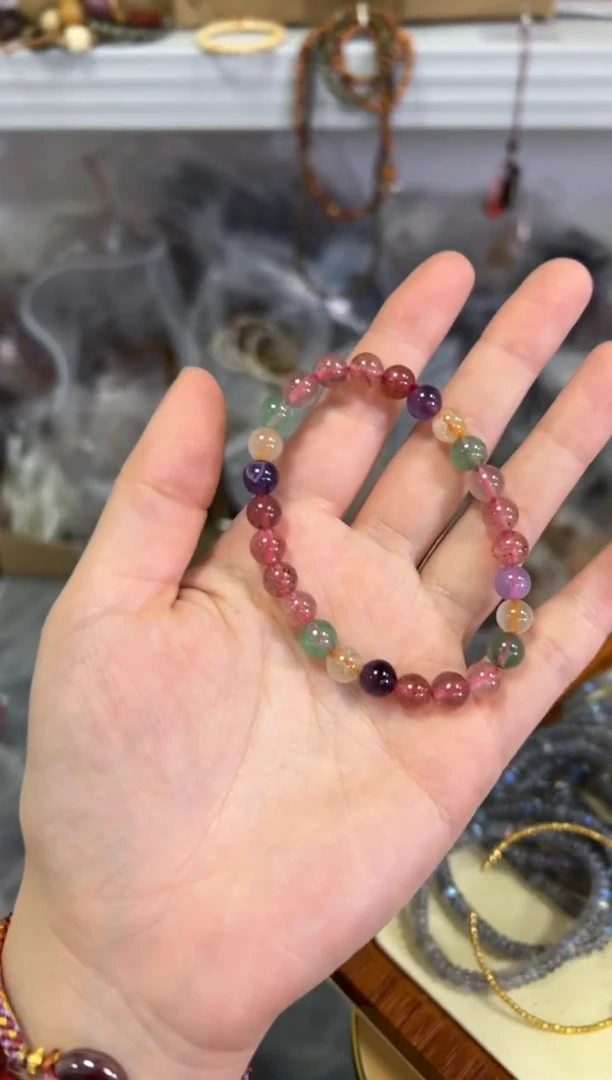 【闪购商品】水晶手链未镶嵌多宝草莓超八水晶手链[3594]