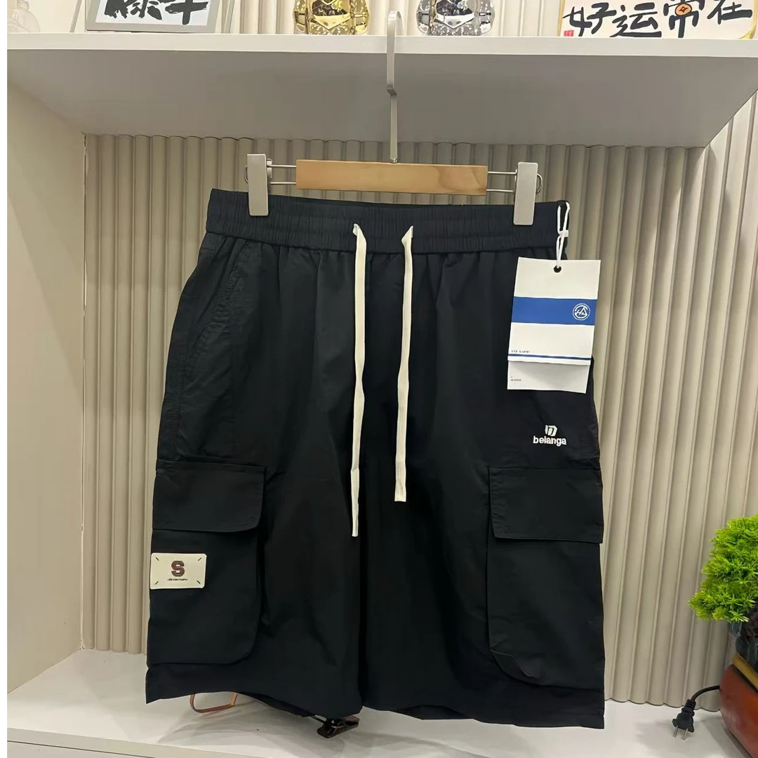 休闲短裤男2025夏季薄款休闲运动百搭痞帅工装短裤青年抽绳五分裤