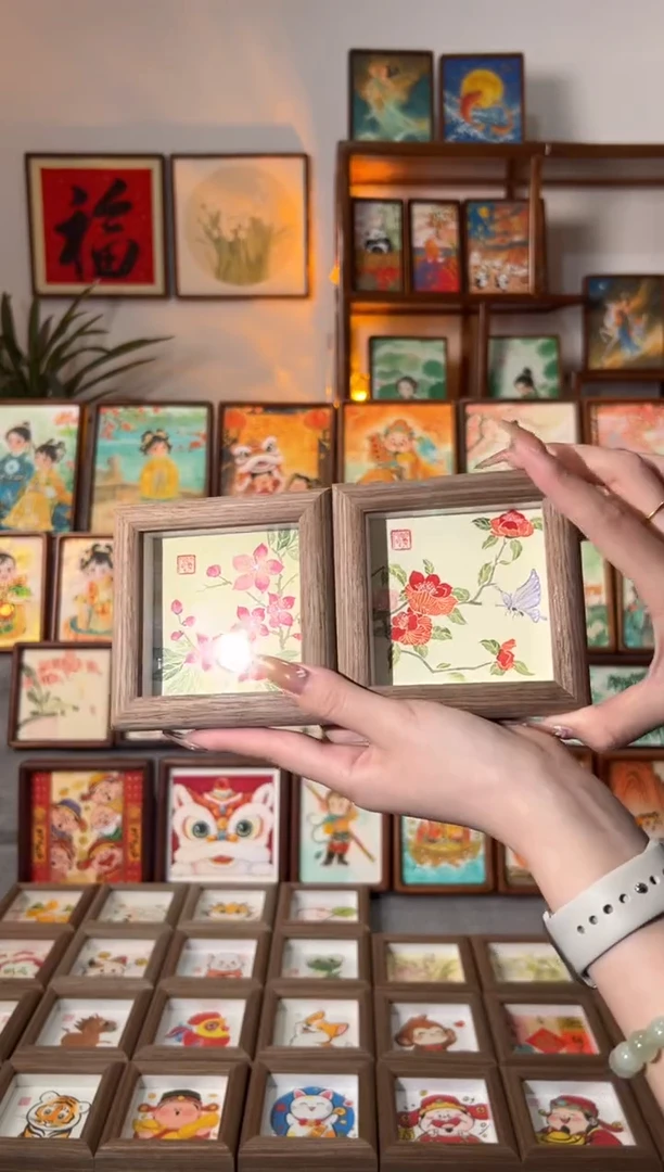 【闪购商品】国画小桃花 山茶蝴蝶 一组11