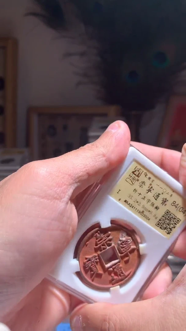 【闪购商品】铜崇宁通宝84分（04）单枚边郭有磕