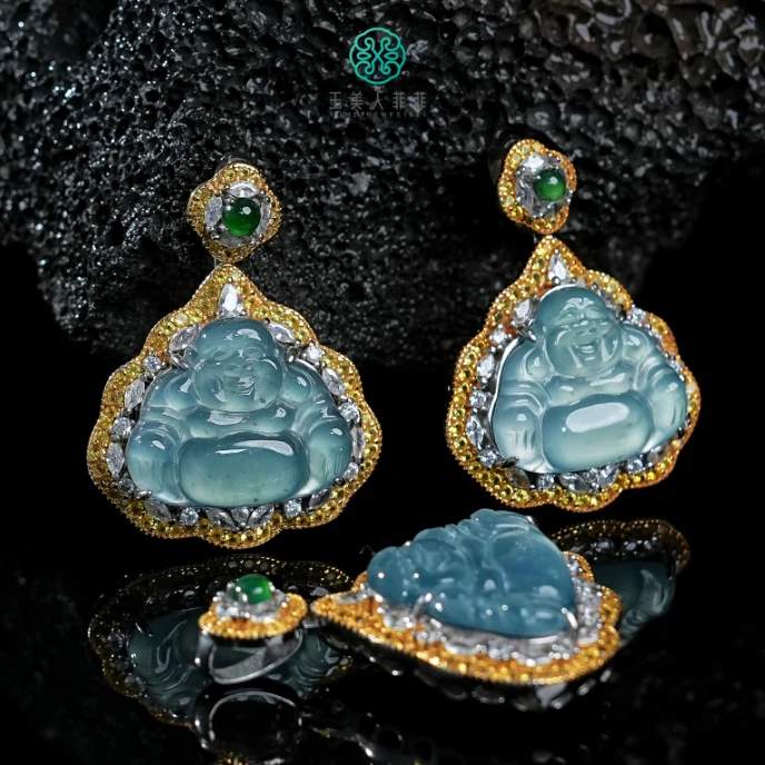 石惑珠宝@翡翠佛公吊坠约16*20mm&多样性发一-赠链