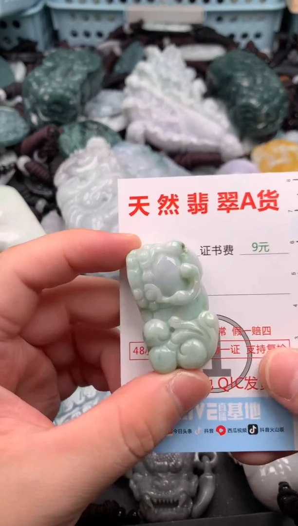 翡翠未镶嵌吊坠(不含链)1