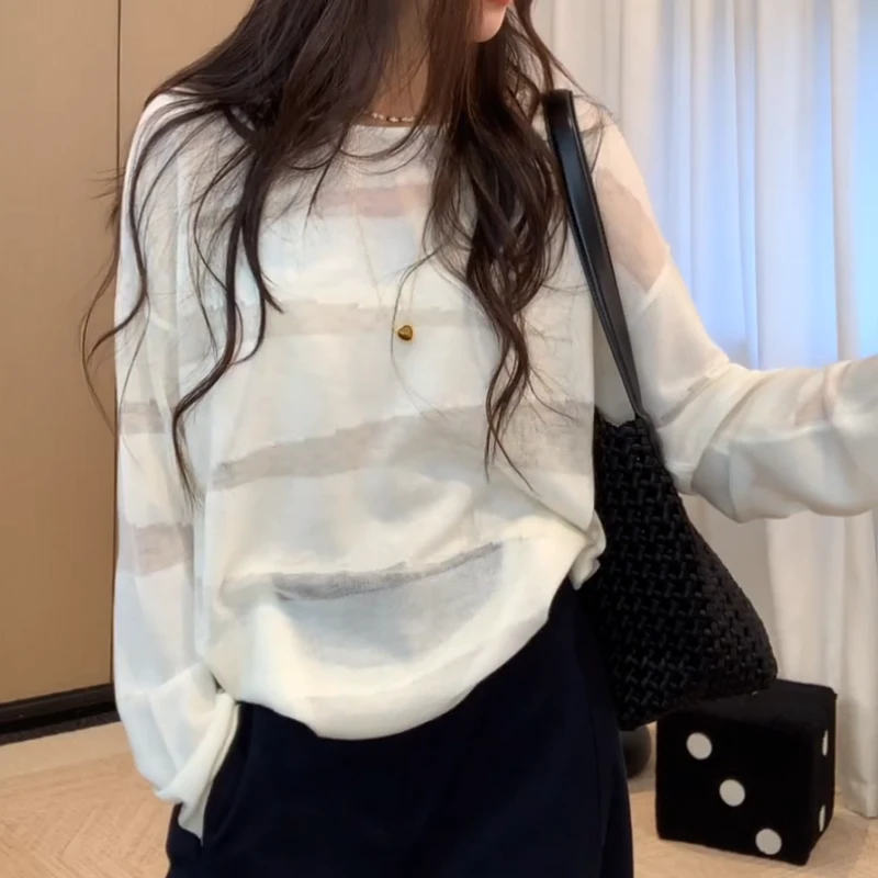 2025早秋新款时尚百搭显瘦宽松设计感针织上衣LK2505693