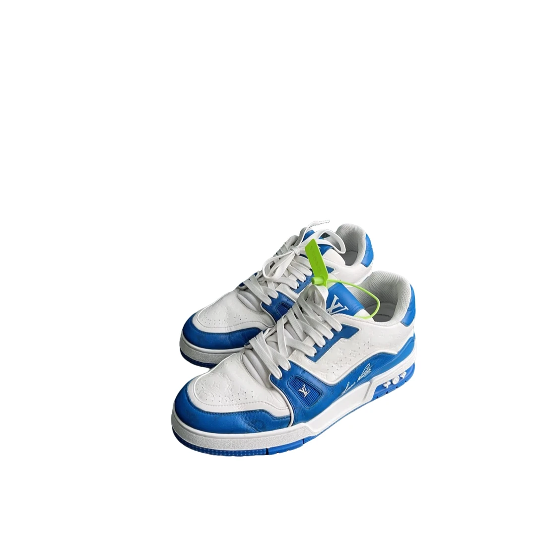 95新 LouisVuitton/路易威登  LV Trainer白蓝 43码d4607