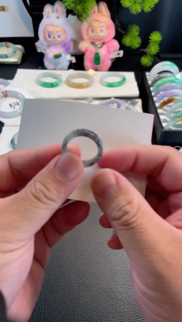 翡翠手镯未镶嵌7有纹裂1819