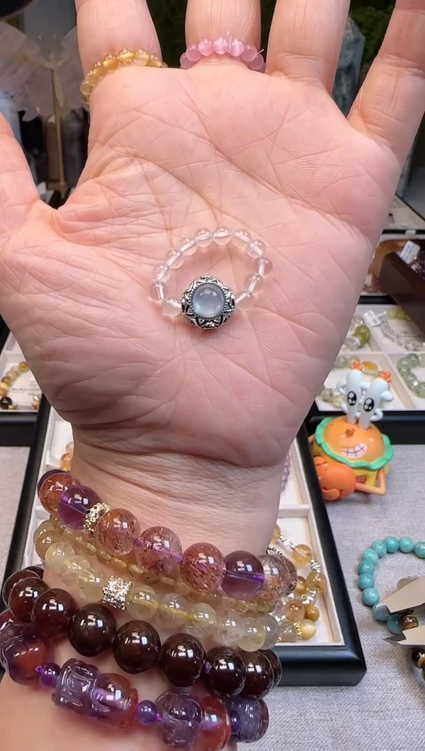 【闪购商品】海蓝宝石戒圈合金8a TGS原创设计 T158