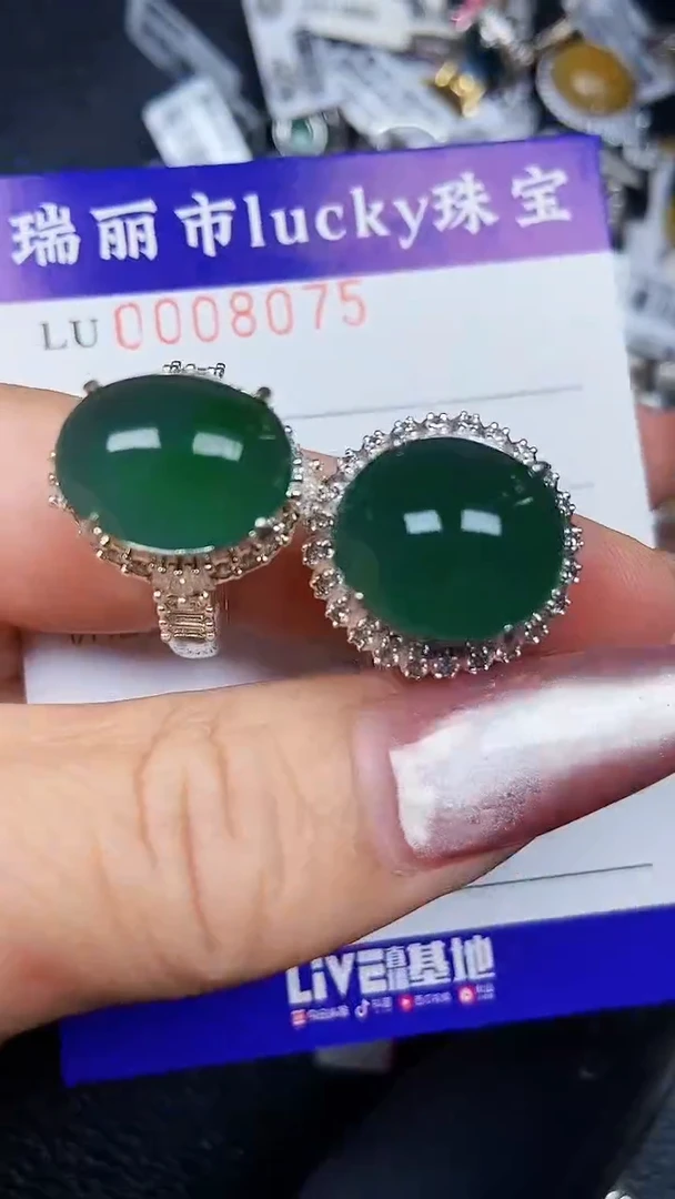 颈饰未镶嵌翡翠穿*铜托8075