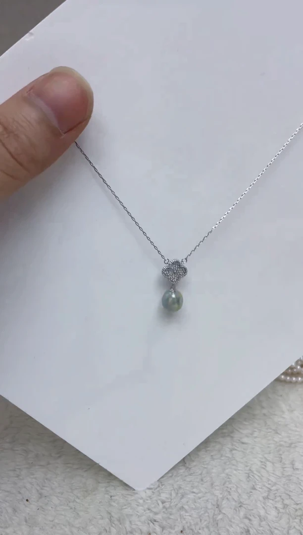 颈饰银S925镶嵌海水珍珠