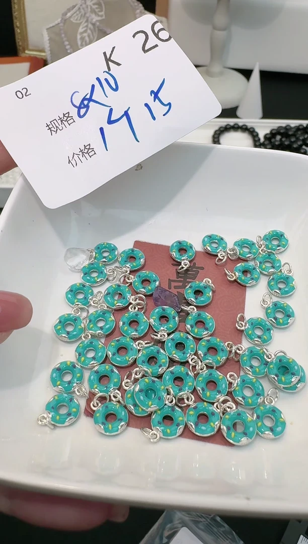 【闪购商品】水晶珠宝半成品银S925镶嵌多样性发一K26