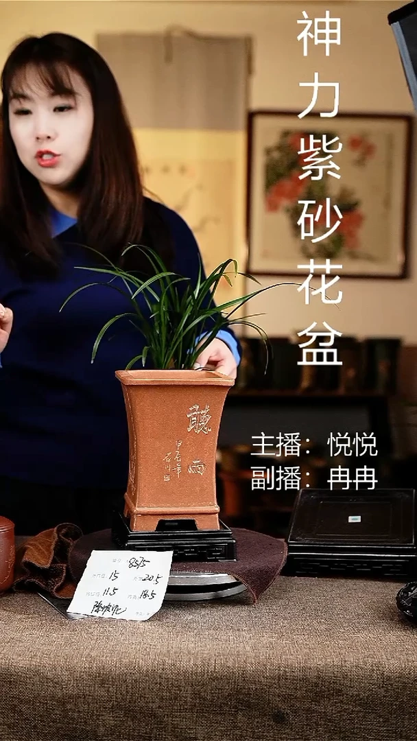 紫砂花盆花卉工艺8575+s