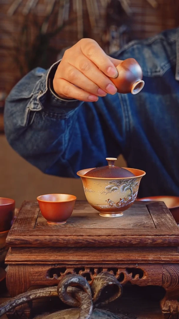 瓜*1老昌号手工手绘茶器