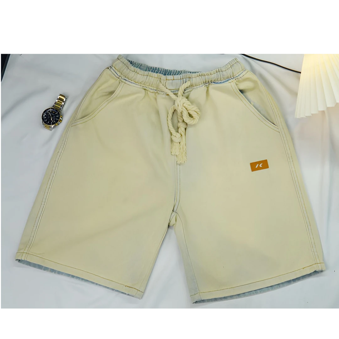 {活动福利品}夏季男士短裤黄泥色五分裤时尚休闲裤纯色夏款宽松
