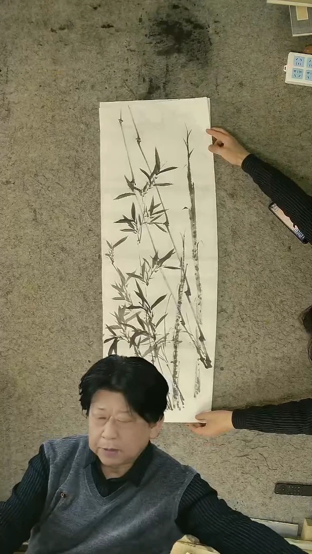 国画墨竹 34*102cm