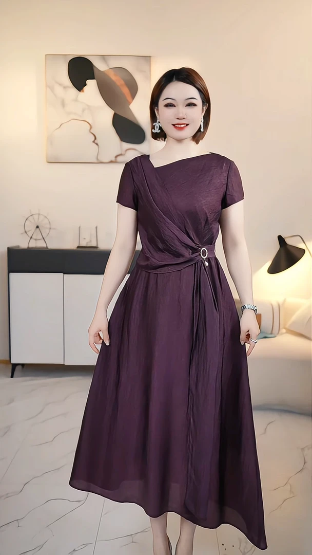 [嬴ZS]【薇薇自在】C2气质显瘦连衣裙收腰洋气设计感名媛时尚 310