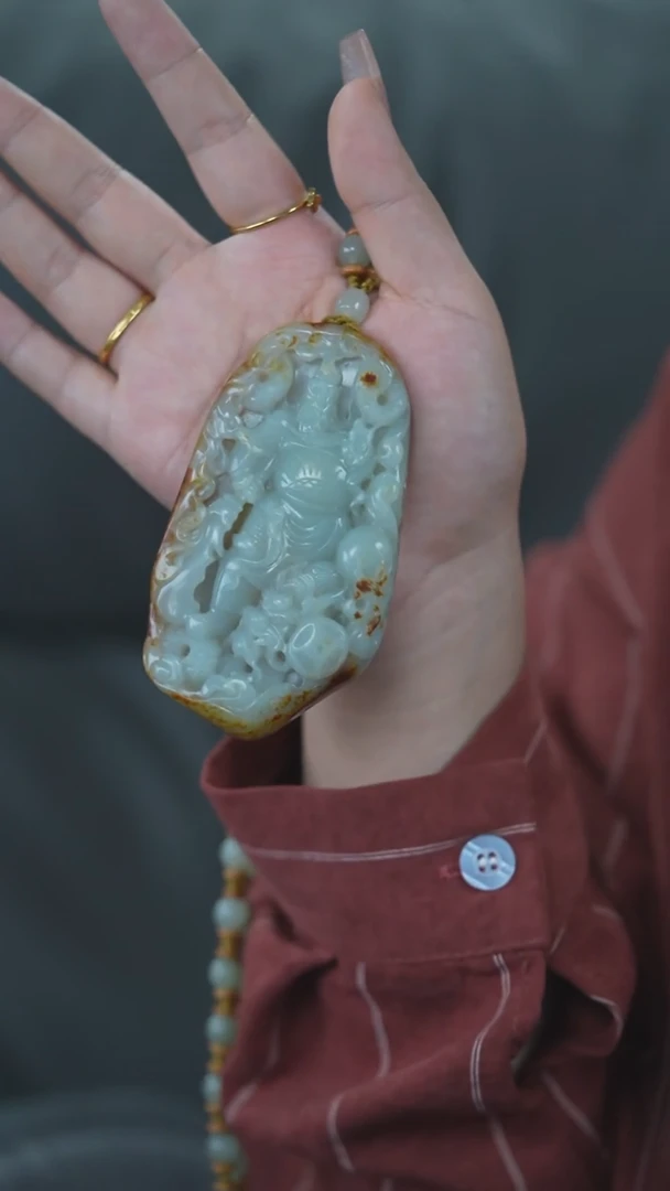 颈饰未镶嵌和田玉关公