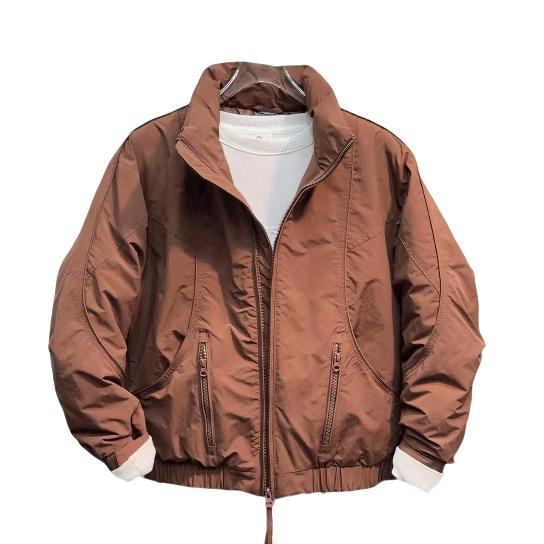 2025冬季新款立领收口袖时尚帅气保暖防寒羽绒外套男士