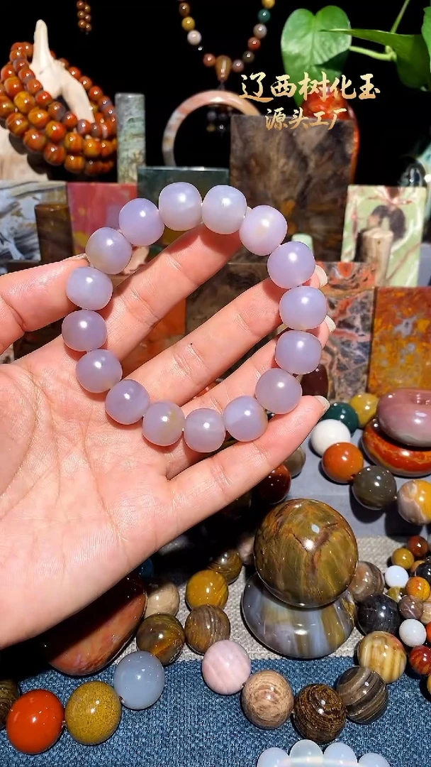 未镶嵌-硅化玉疯**比天然北票硅化玉手串14