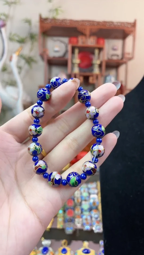 非遗手工景泰蓝手串1.0宝蓝