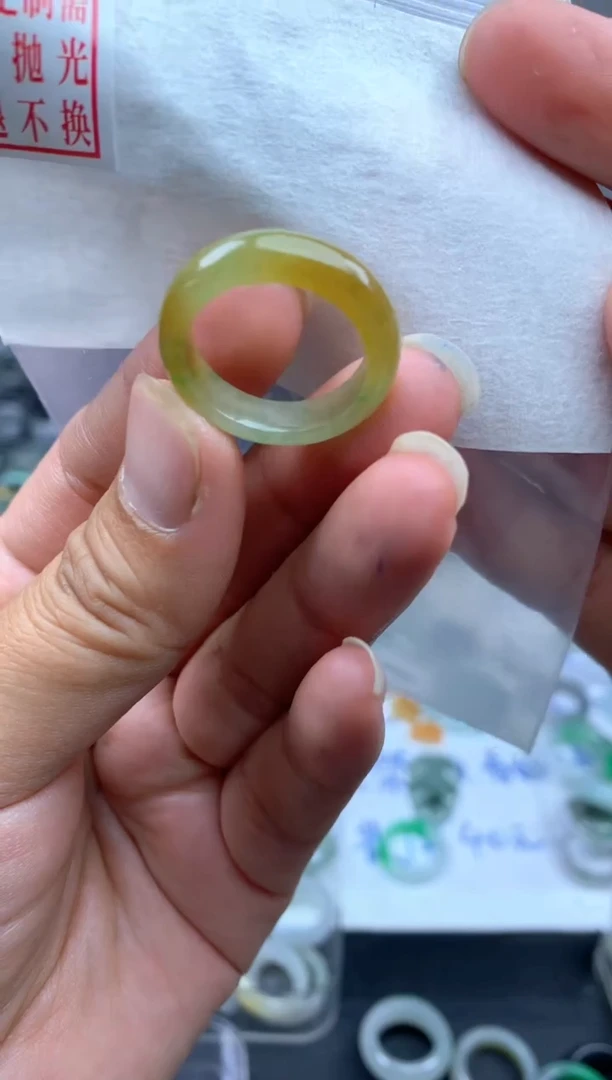 定制翡翠未镶嵌毛货需精细抛光戒圈15 #