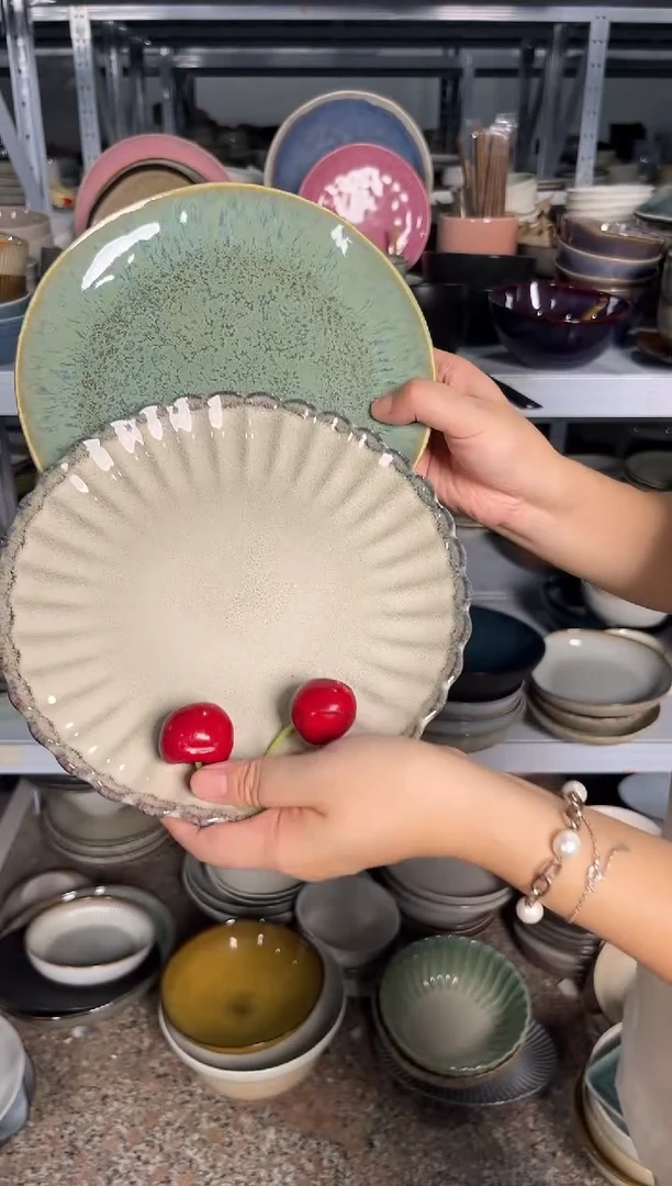 陶瓷外贸尾货瑕疵满20包邮X2 小盘组合