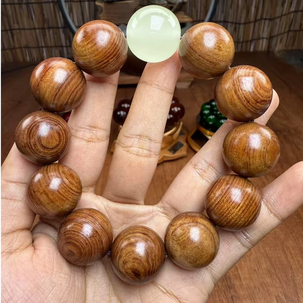 2.0花梨木手串+夜光石配饰