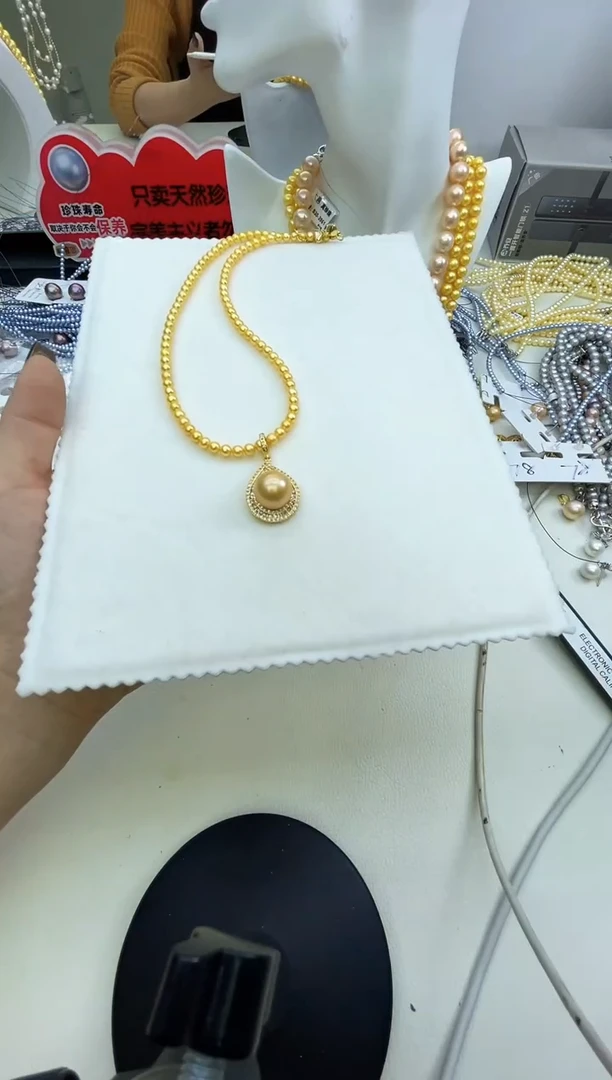 未镶嵌吊坠淡水珍珠黄色系设计款