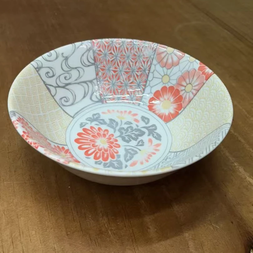 美浓祥瑞6寸高台丼18*7cm进口釉下彩拉面碗沙拉碗
