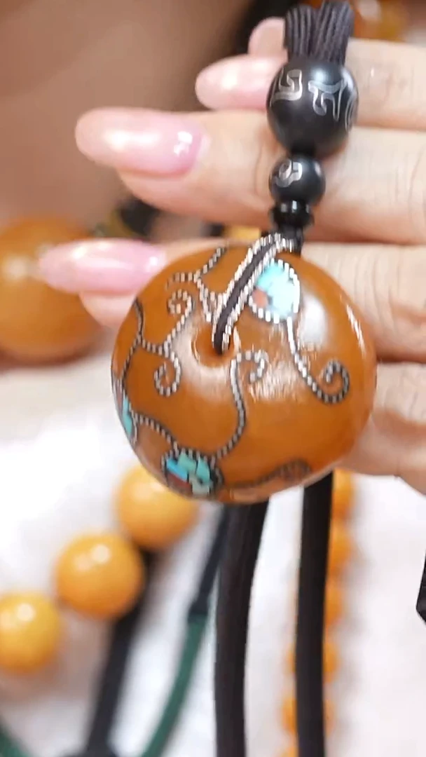 蜜蜡颈饰未镶嵌5346天然蜜蜡珠宝奇石云端妖孽全部保真