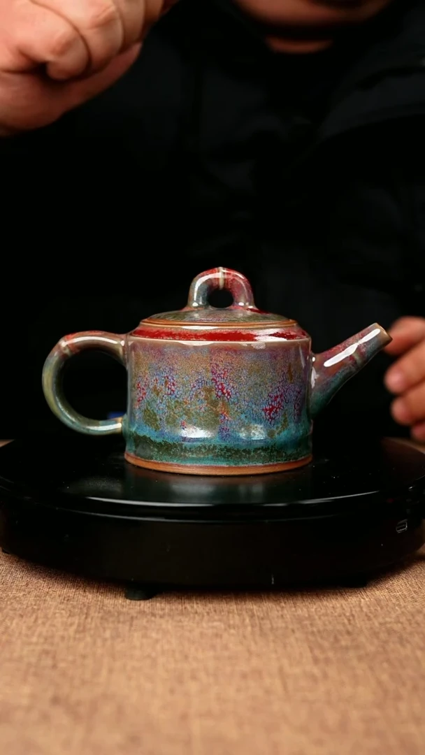 【闪购商品】518#省工一级品原矿钧瓷炉钧釉竹节壶