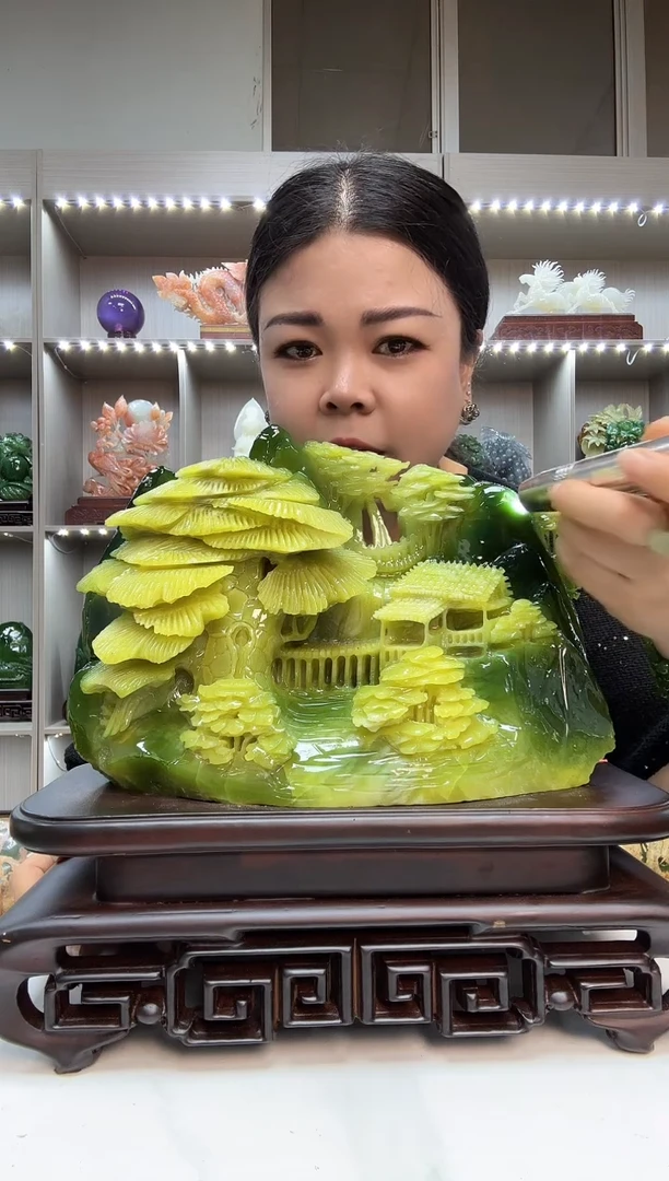 石材天然岫玉摆件