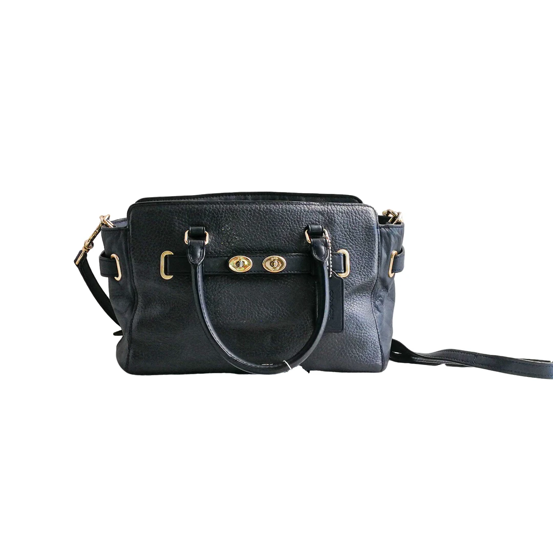 95新 COACH/蔻驰 COACH 马卡龙黑包  022415