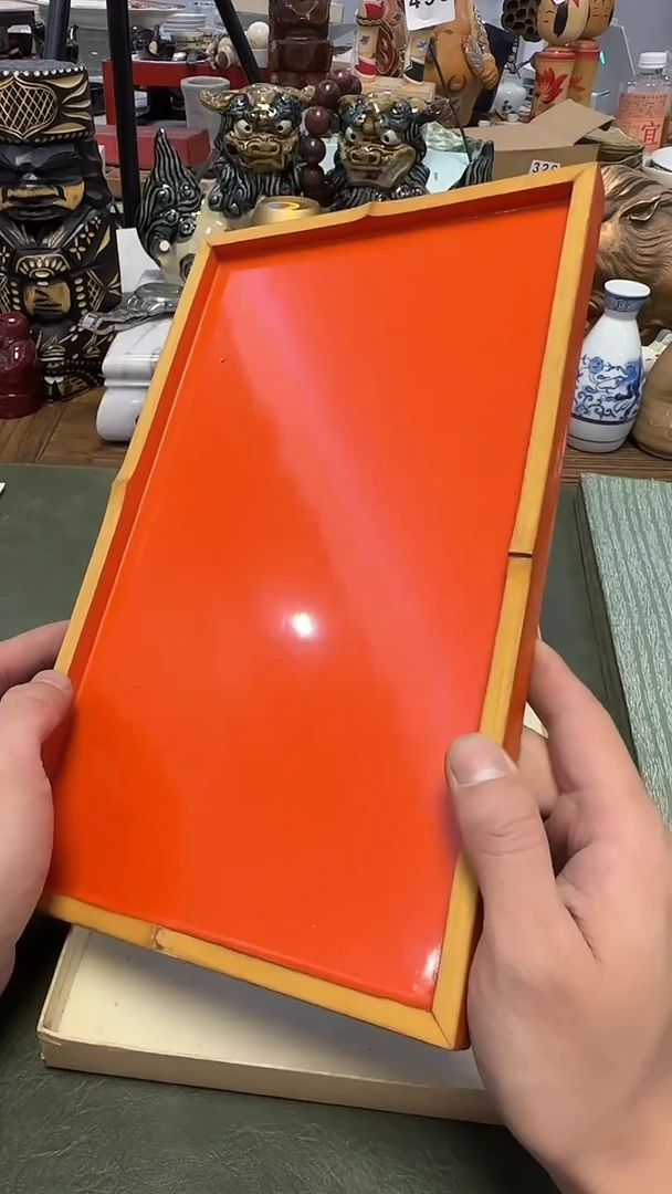 436木胎竹边大盘