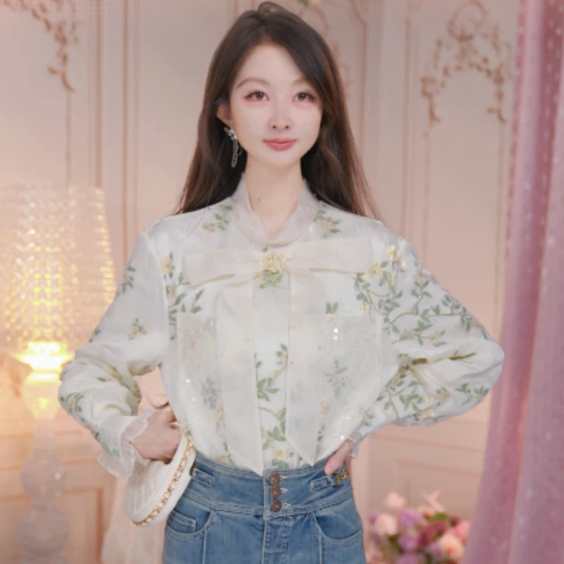 【达人专属】朝峰新款气质简约清新衬衫CFE5D308-3011T