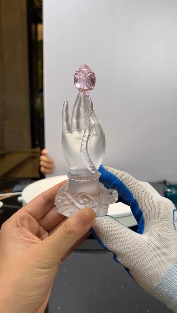 【闪购商品】摆件FML035佛手拈花水晶琉璃摆件