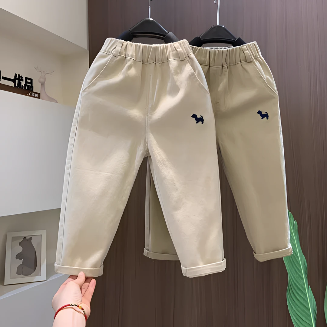 男童裤子春秋薄款弹力棉布裤新款宝宝洋气休闲裤儿童秋装帅气长裤
