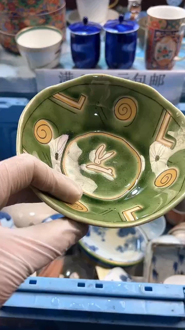 瓷片英歌瓷器满19.9包邮