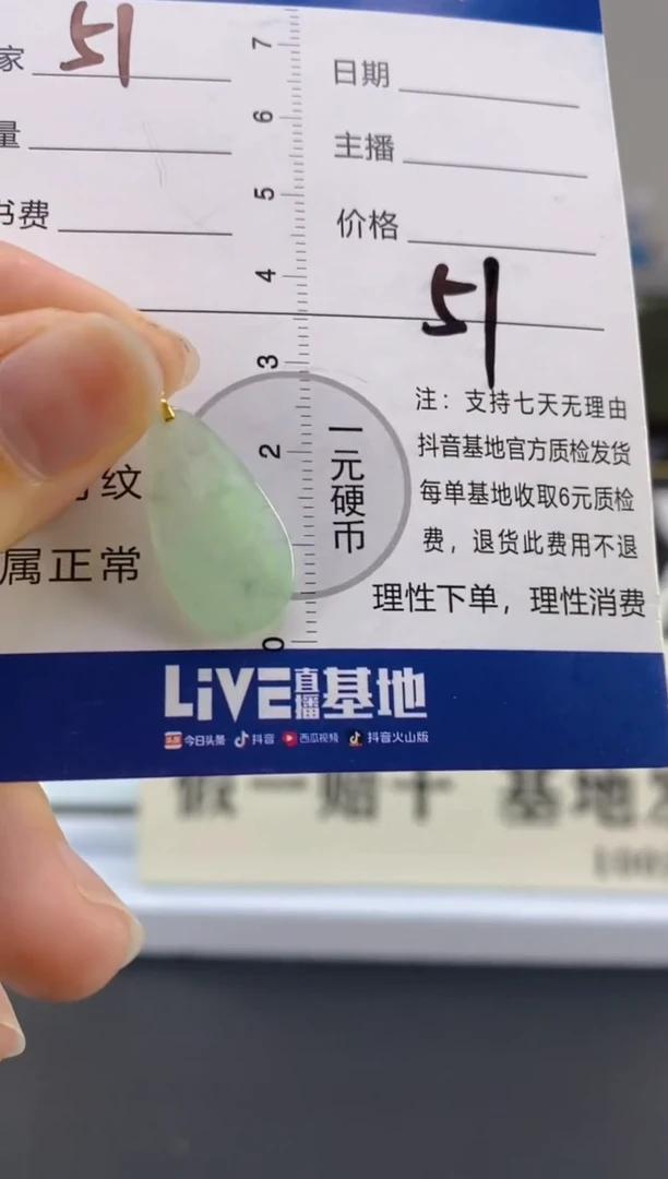 【闪购商品】翡翠颈饰18K金镶嵌天然A货翡翠