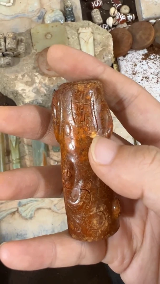 未镶嵌和田玉挂件配饰摆件8888888888-微瑕