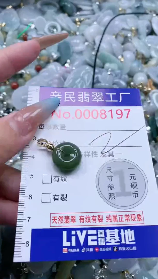 翡翠未镶嵌吊坠(不含链)8197