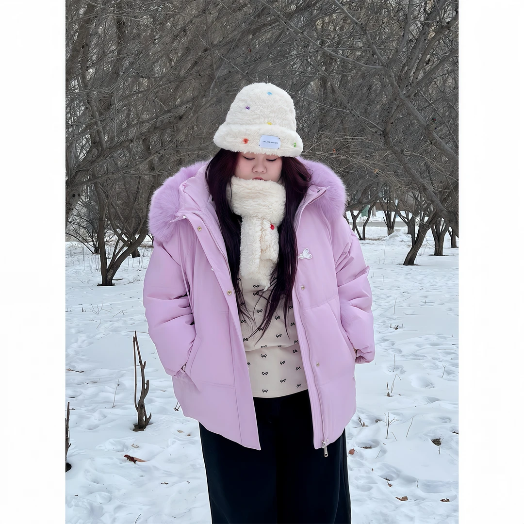 【晓晓家】椿庭雪集 / 新中式盘扣氛围感短款棉服8189花契胖mm200斤