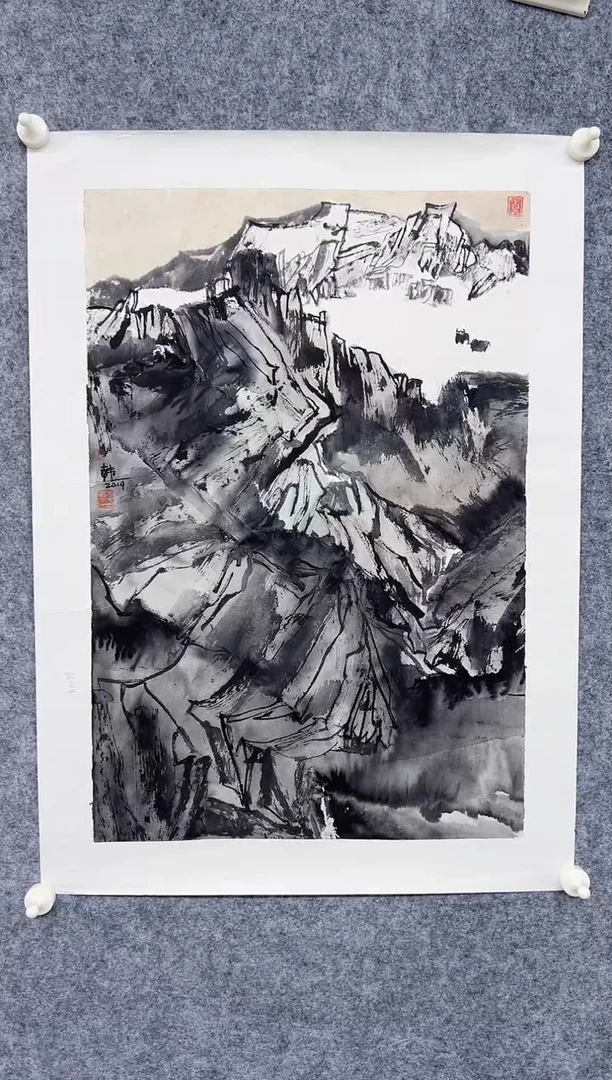 国画hy老师山水国画作品