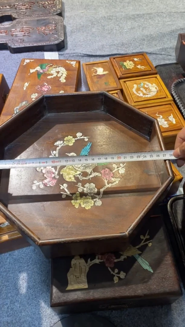 香榧木紫檀拆件雕刻板以直播间实物为准微瑕老物件