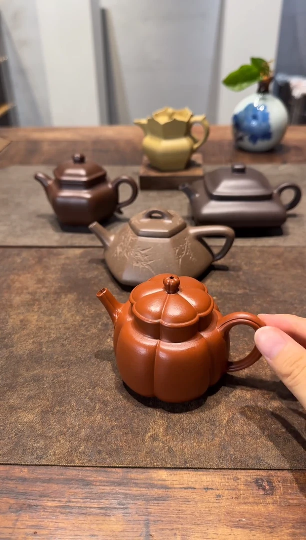 茶壶紫砂欧*朱泥繁花