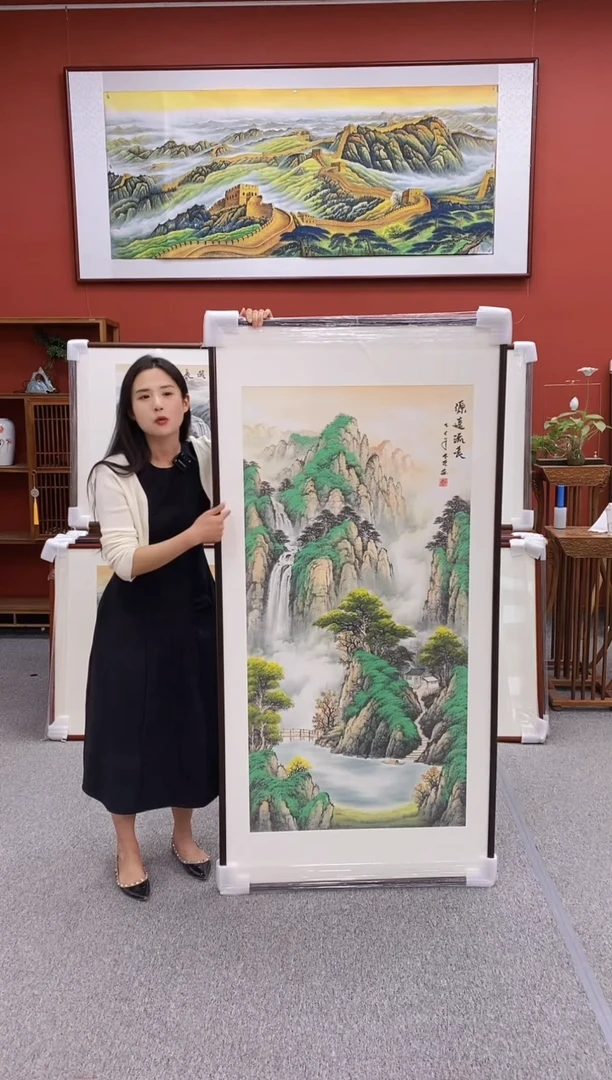 国画手绘国画   源远流长170*85