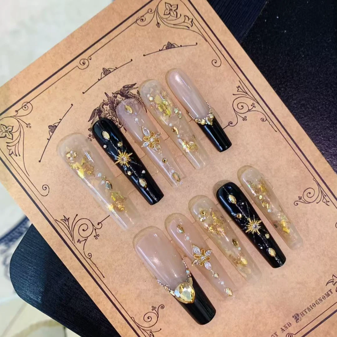 神明审判丨施华洛高级感秋冬轻奢显白法式纯手工穿戴甲片