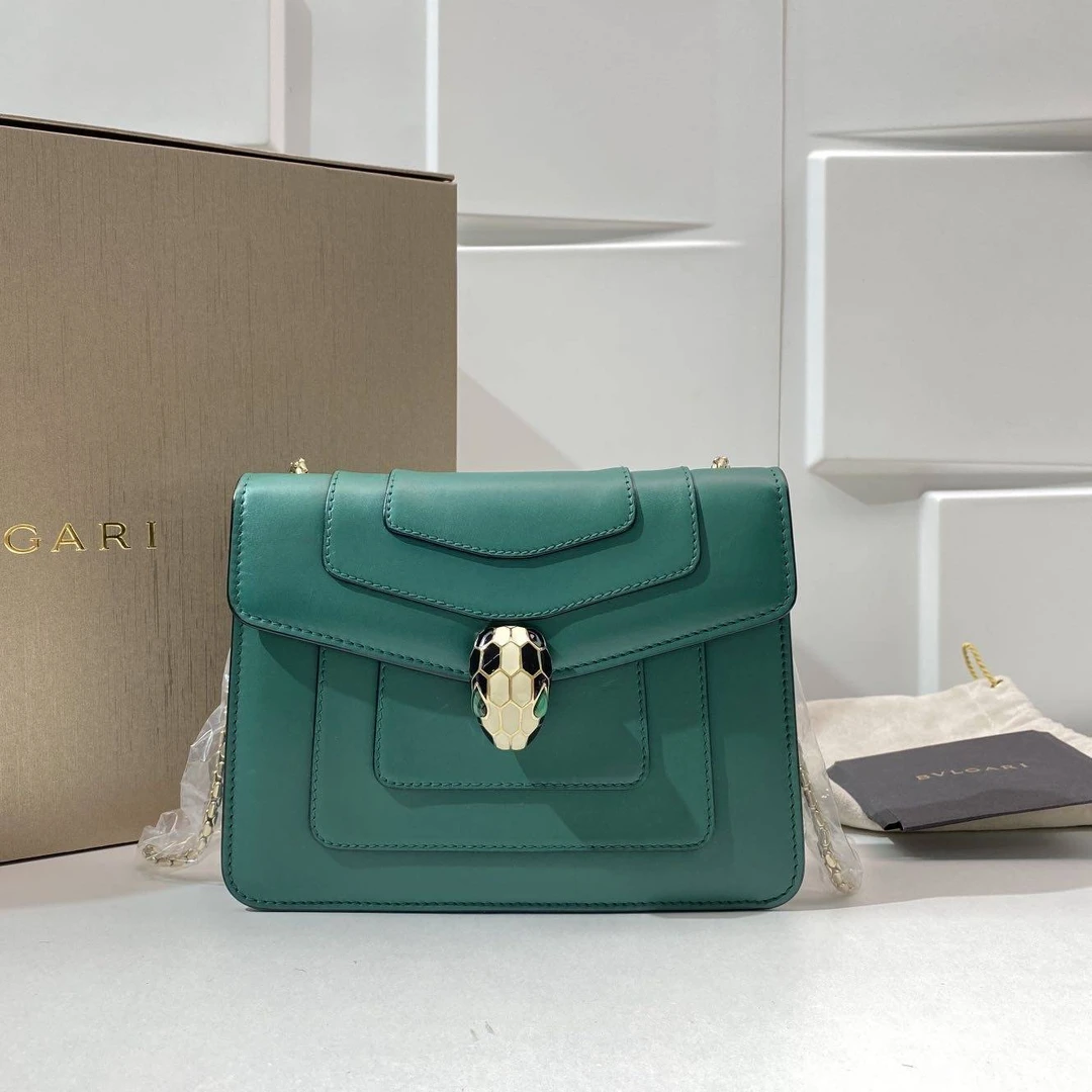 99新 BVLGARI/宝格丽 思斯专属 宝格丽蛇头斜挎包 CPMQ155